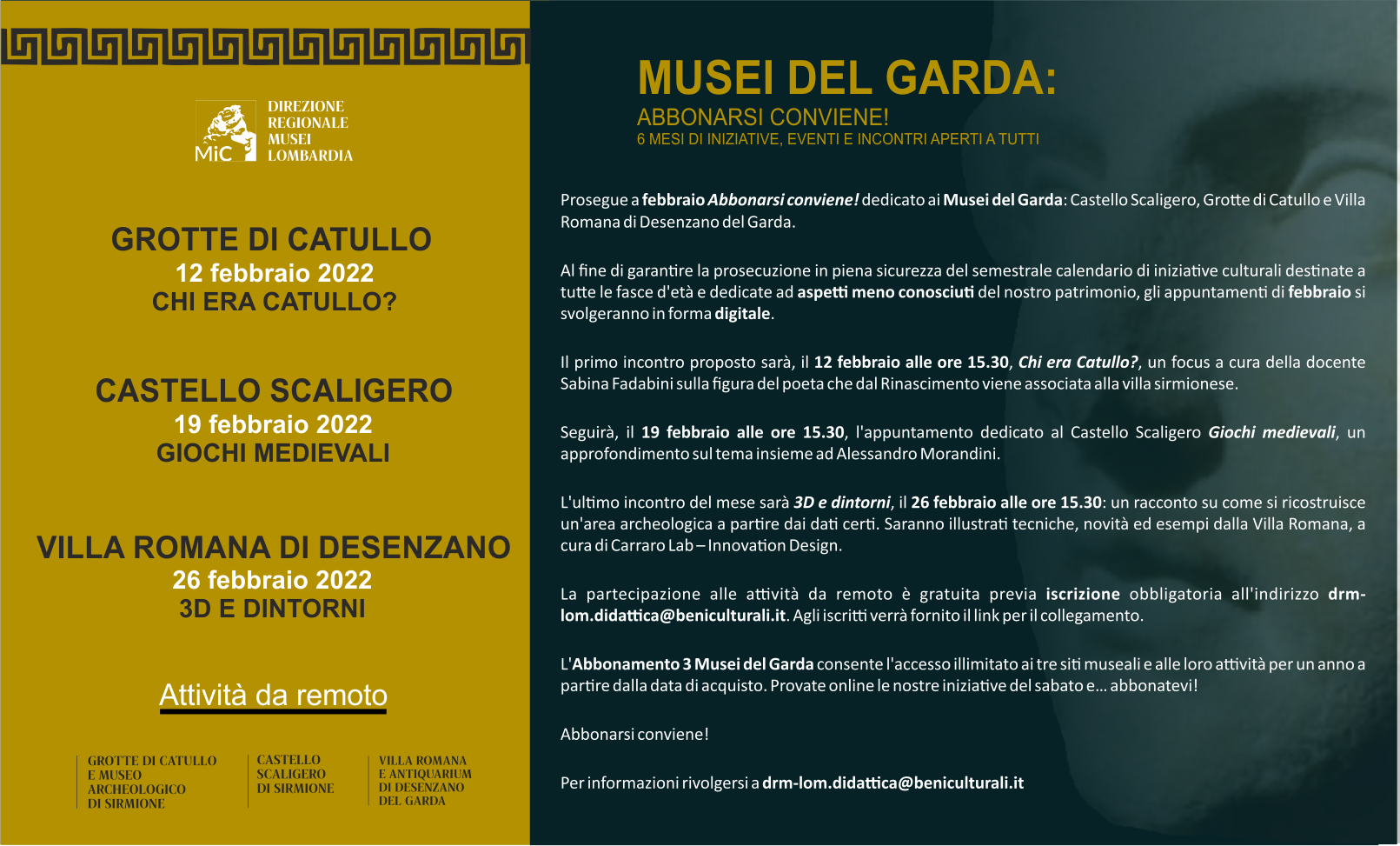 Musei del Garda: Abbonarsi conviene! – Febbraio 2022